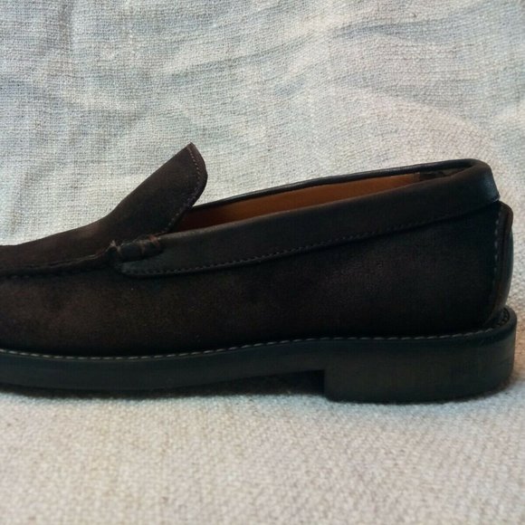 A Testoni Moc Toe Slip On Loafer Shoes 9 Casual - Picture 5 of 8